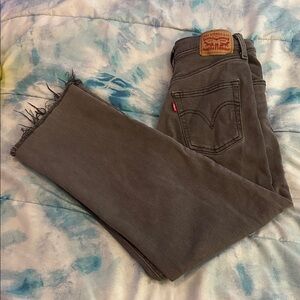 Levi's Charcoal cropped Denim Jeans
